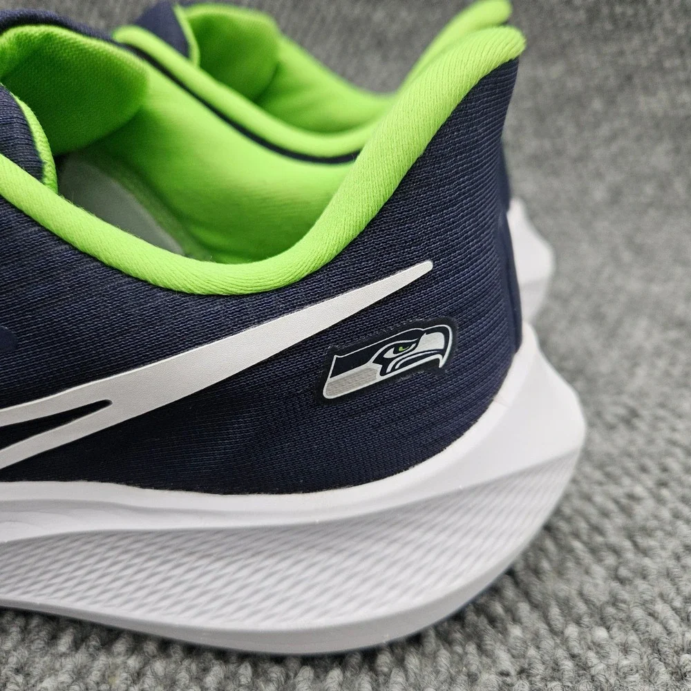 Nike Mens 13 Blue Air Zoom Pegasus 39 Seattle Seahawks NFL Running Shoes Sneaker